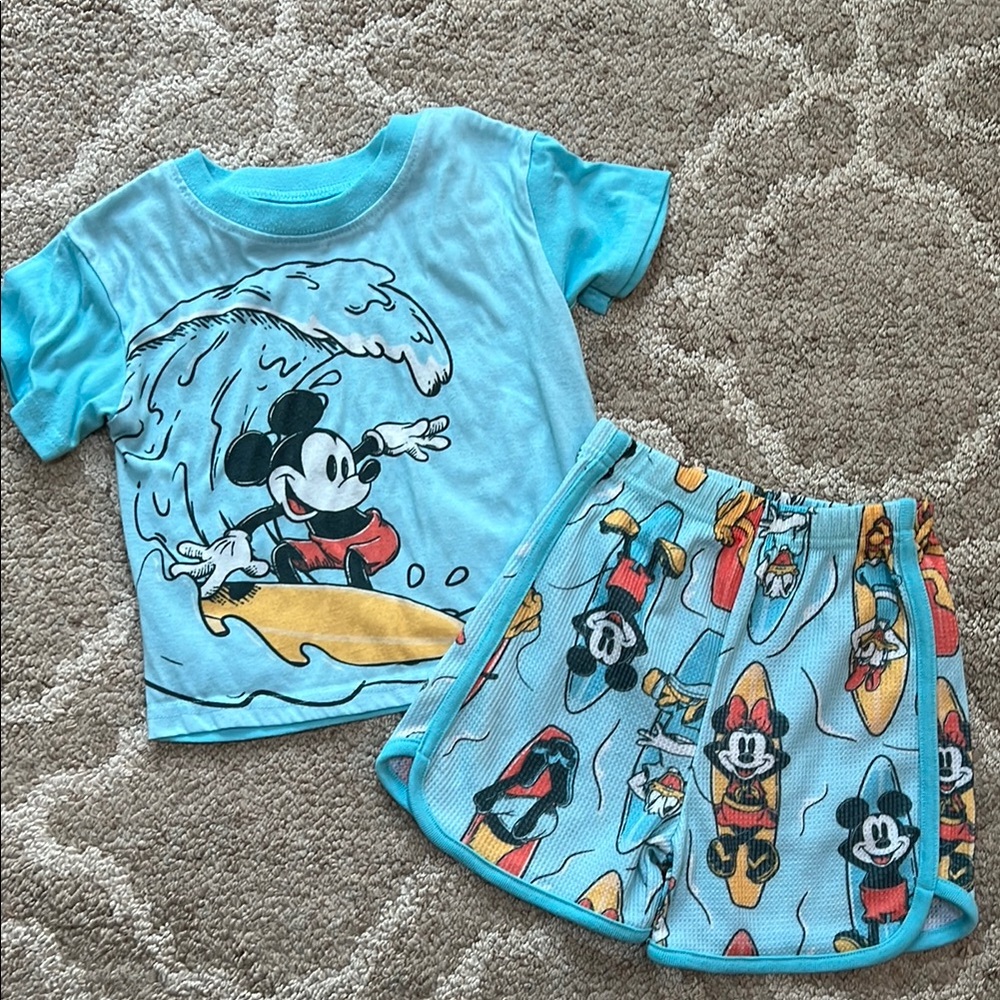Toddler mickey summer pjs